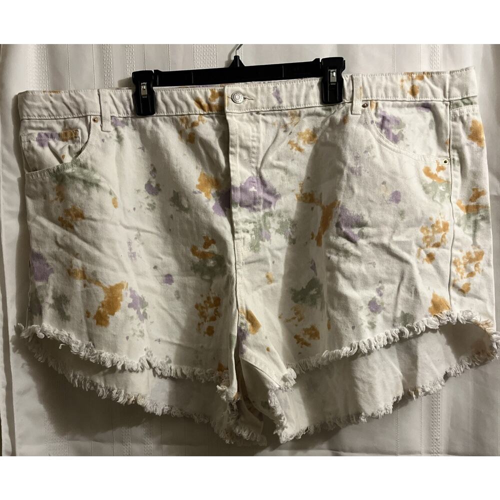 Wild Fable Womens Size 26 White Splatter Paint Highest Rise Shorts